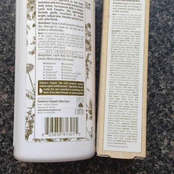 Eminence Mangosteen Hand Cream and Body Lotion - Picture 2 of 2